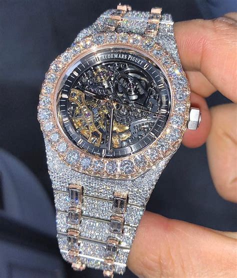 ap skeleton iced out baguette.